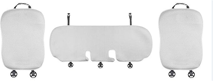 Rear Car Seat Covers for Tesla Model Y Juniper 2025 2020-2024 Breathable Interior Seat Cushion Protector All Season Protection (Without Logo)