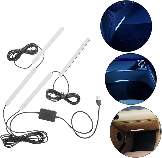 Ciieeo Car Led Interior Light Strip Kit USB-Powered Line Design Smart RGB Ambient Lighting for Cars Easy Installation Led Neon Lights