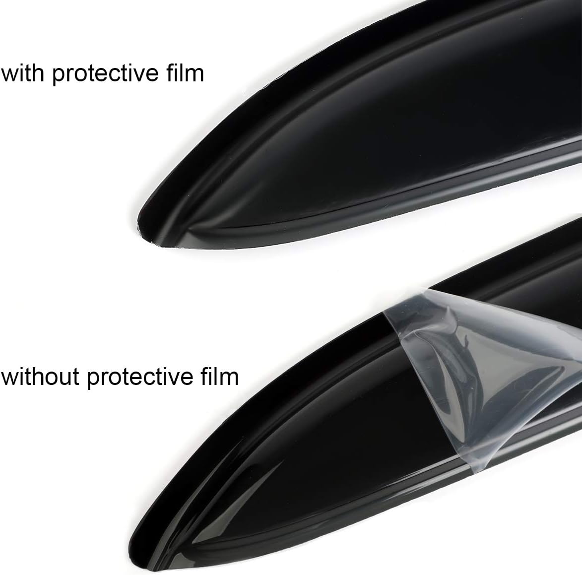 94949 Side Window Wind Deflector,4pcs Out-Channel Tape On Dark Smoke Rain Guards, Window Visor fit for Ford F-150 2001-2003 Crew(SuperCrew) cab Pickup,2002-2003 Lincoln Blackwood