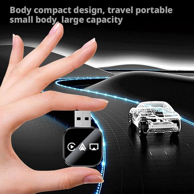 Wireless Carplay Mirror Link Adapter for Apple,3 in 1 Bluetooth Mirroring iOS Phone to Car Screen Adapter 2026 Wired to Wireless Portable USB Car Play Screen Connector for Android to Watch Movies