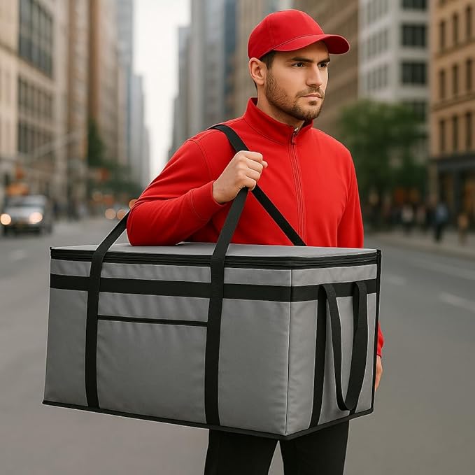 musbus 2 pack XXXL Gray Insulated Food Delivery Bag Cooler Bags Keep Food Warm Catering Therma Catering cooler bags keep food warm catering therma catering shopper accessories hot