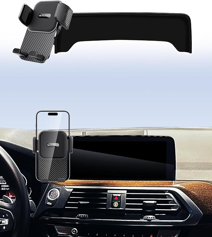 SKYLOTEC Car Phone Holder for BMW X3 2018 2019 2020 2021/X4 2019 2020 2021 Accessories 10.3/10.25-Inch Screen Fixed Clip, Automobile Cradles Phone Mount, Cell Phone Base Not Block Air Vent