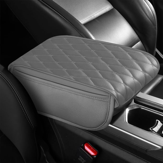 Universal Car Armrest Pad for Lexus GX J150 J120 GX 460 400 GX OR Leather Armrest Box Center Console Cover Pad Waterproof Arm Rest Protector Decor Accessories,Grey01