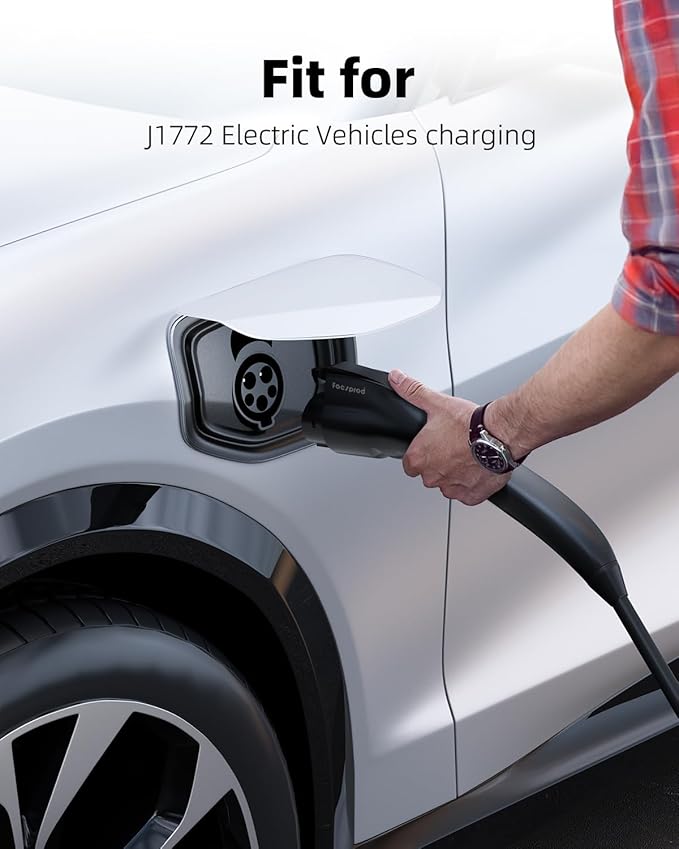 FOCSPROD for Tesla to J1772 Charger Adapter, Max 60A 250V for NACS to J1772 Electric Vehicles Charging Adapter Compatible with Tesla Mobile/Wall Connectors, Destination Chargers -UL 2252