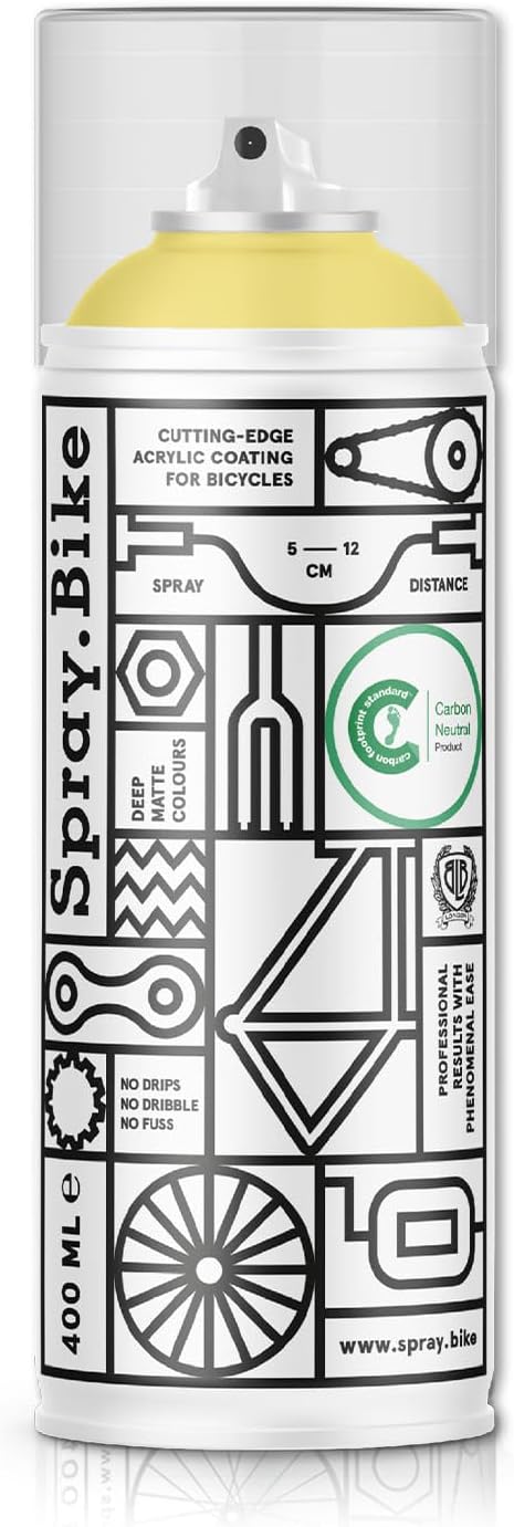 Spray.Bike Spray Paint | Designed Mainly for Bicycles | Multi-Use Acrylic Spray Paint for Metal, Plastic | High Coverage Bike Paint, 400ml, Primos Hill