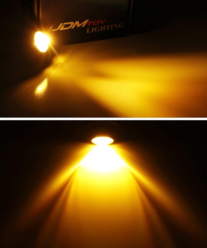 iJDMTOY 3pc Set Pre-Runner Style 12-SMD Amber Yellow LED Grille Clearance Light Kit Compatible with Jeep Wrangler JL or Gladiator JT