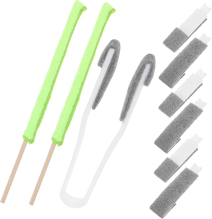 OUNONA 1 Set Compact Blinds Cleaner Duster Portable Brush Tool for Hard to Reach Areas for Blinds and Car Vents Washable Brush Heads and Practical Cleaning