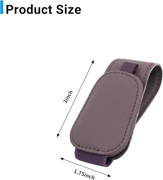 Yuoyar 2 Packs Magnetic Sunglass Holder for Car Visor - Universal Sunglasses Clip for Different Size Eyeglasses - Convenient Interior Car Accessories (Purple)
