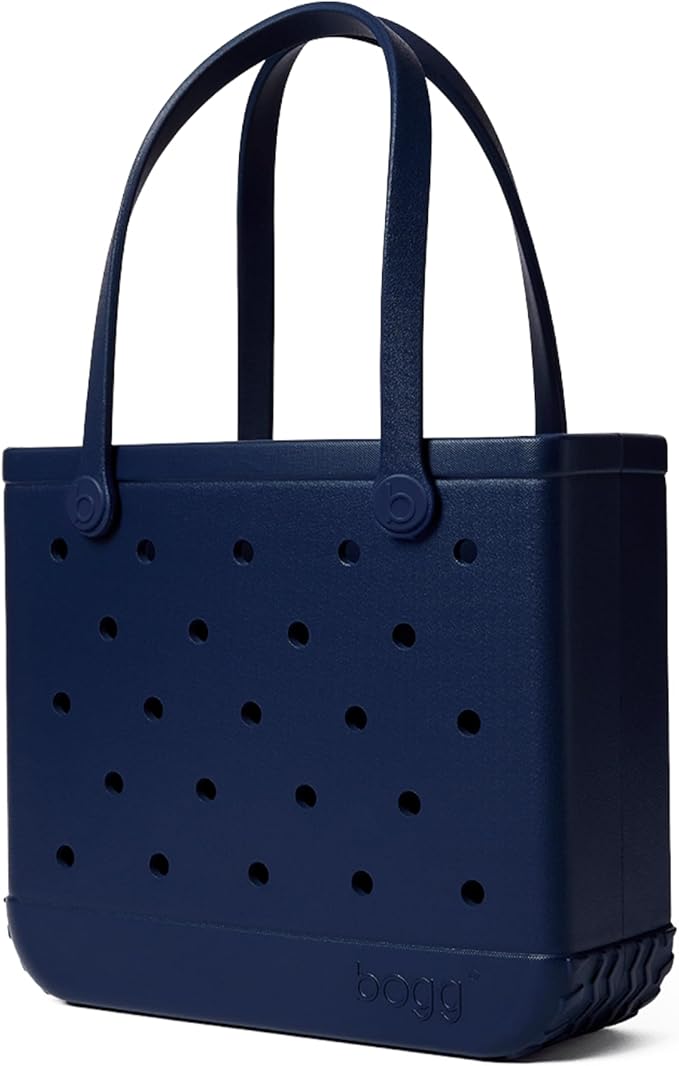 BOGG BAG Medium Tote – 15” x 12.5” x 5” – Durable, Washable, Tip-proof – Beach, Pool, Boat, Work, Sports (You Navy Me Crazy)