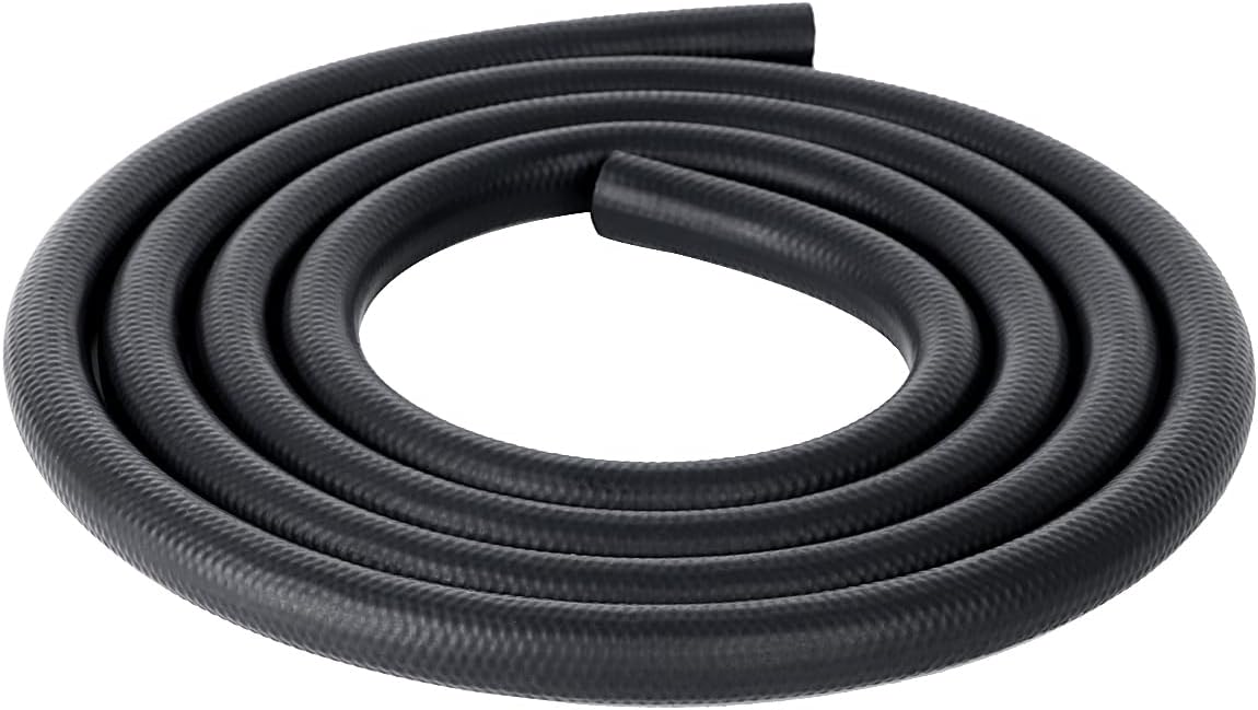 LokoCar Rubber Fuel Hose Line Push Lock 5/8" ID SAE 30R7 NBR 5ft 300PSI Black