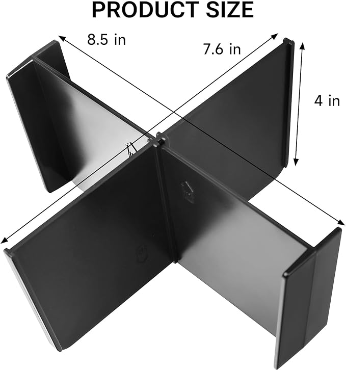 YOJOJOCO Center Console Dividers Organizer Compatible with Honda 2023-2025 2026 Pilot ＆ 2024-2026 Ridgeline ＆ 2024-2026 Passport Accessories Black ABS Plastic Material Secondary Compartment Organizer