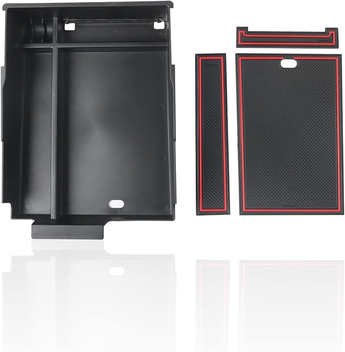SKTU for 2023 2024 2025 Hyundai Palisade Center Console Organizer 2023 2024 2025 Palisade Console Tray 2024 2025 Palisade Storage Box Hyundai Palisade 2023 2024 2025 Accessories with Coin Holder (Red)