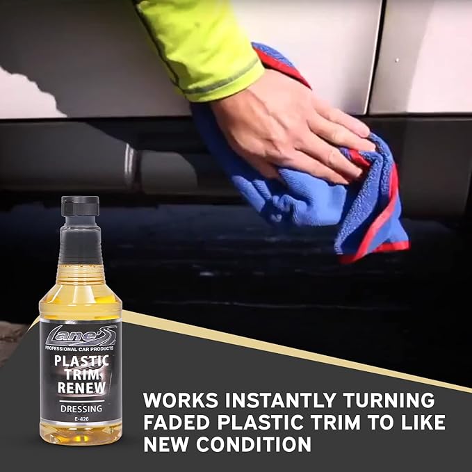 LANE'S Plastic Restorer, Trim Restorer Automotive, Faded Bumper Restorer, Durable Protection (16 oz)