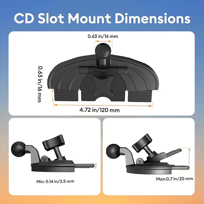 MAGJIEYX CD Slot Magnetic Wireless Car Mount Charger for iPhone 17 16-12, 3X Stable on Bumpy Roads, 99% Car/Truck-Approved, Charging Holder with 3M Dash Sticker, No Air Vent Block (38W Adapter)