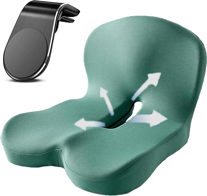Back and Seat Cushion, Trucker Seat Cushions for Long Sitting, Car seat Cushion with Back Support, Seats Cushions for Lumbar Pain and Supporting The HIPS, Trucker Essentials (C)