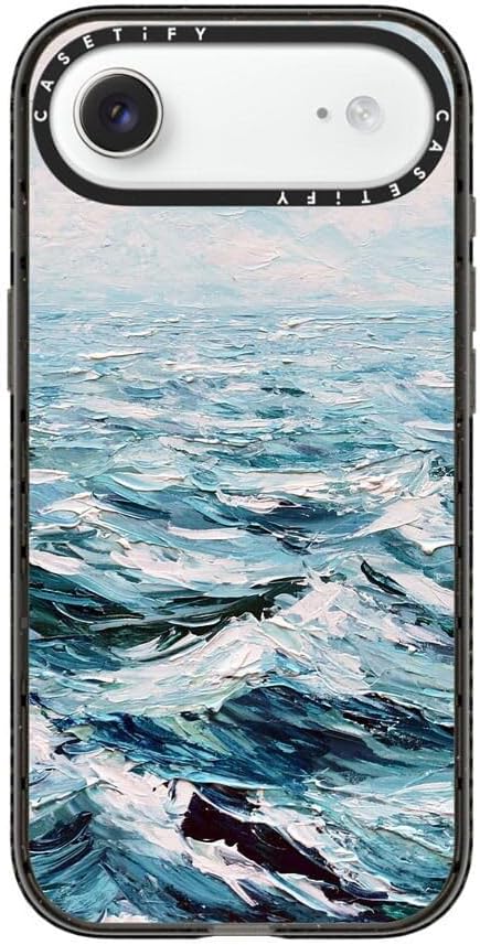 CASETiFY Impact iPhone Air Case [Slim/Compatible with Magsafe / 8.2 ft. 4X Military Grade Drop Protection] - Deep Blue Sea - Clear Black