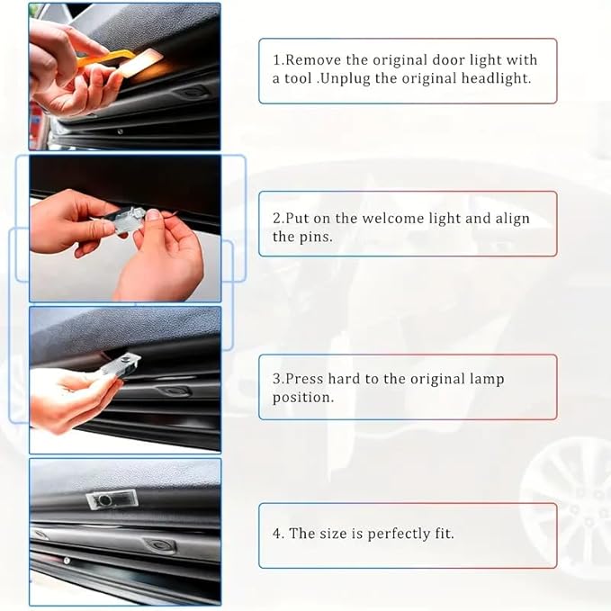 4PCS Car Door Light Logo Compatible for Altima Maxima Armada Pathfinder Titan Quest Terra Accessories Projector Ultra-Brights Led Puddle Non-Fading Upgraded 3D Ghost Shadow Light