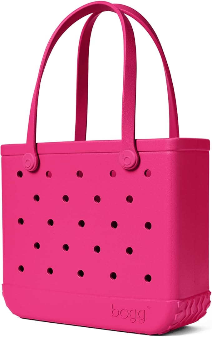 BOGG BAG Medium Tote – 15” x 12.5” x 5” – Durable, Washable, Tip-proof – Beach, Pool, Boat, Work, Sports (Haute Pink)