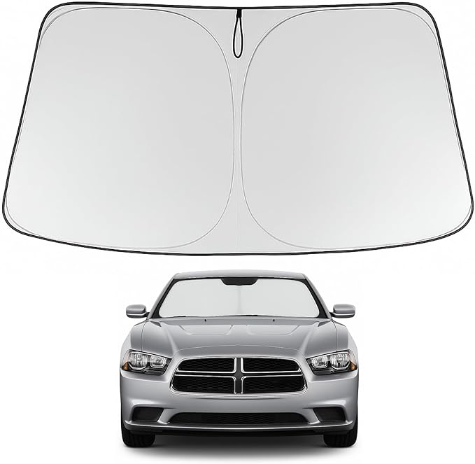 Proadsy 2026 Upgrade Front Windshield Sun Shade Foldable Sunshade Protector Custom for 2011-2023 Jeep Cherokee(Not for Jeep Grand Cherokee) Trailhawk Overland Limited Latitude Altitude Accessories