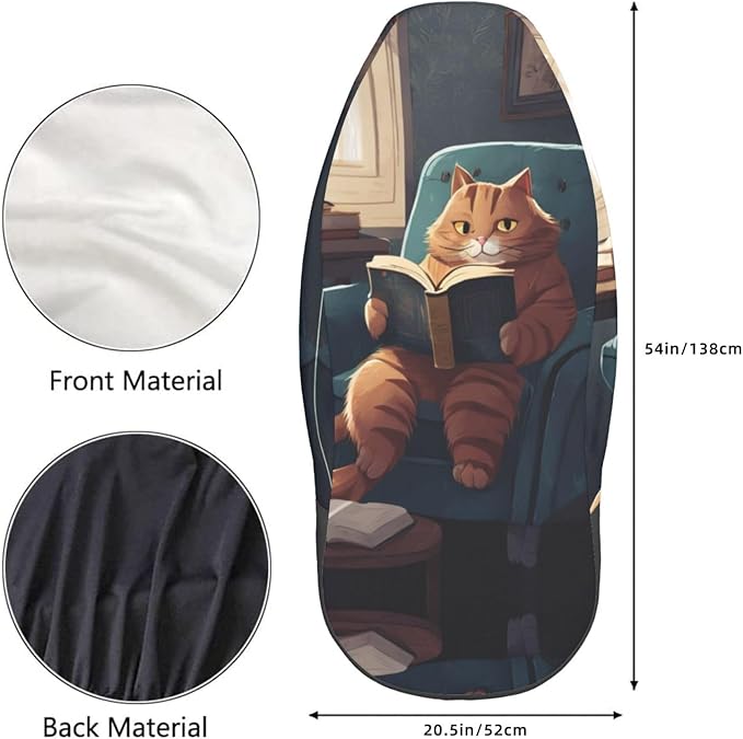 Delerain Car Seat Covers Set 2Pcs, Funny Garfield Cat Universal Front Car Seats Vehicle Enterior Protector Suitable Fits Most Car Auto SUV Sedan Truck