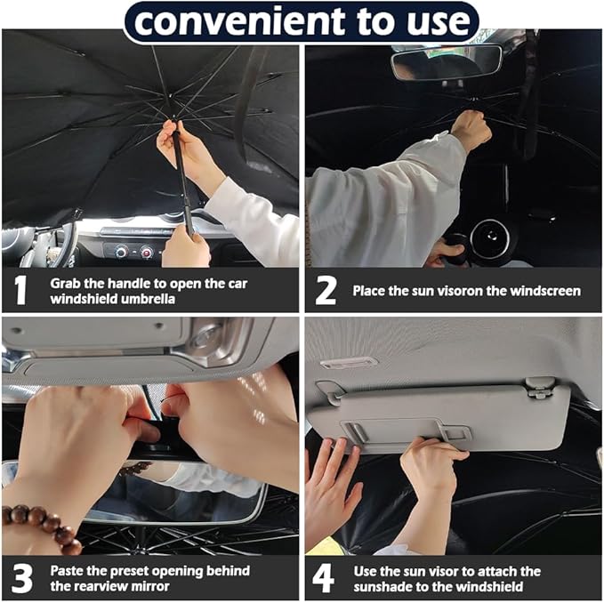 Car Windshield Sun Shade,Foldable Car Shade Umbrella for Blocking Sunlight & Insulating Heat,Portable Windshield Cover Sun Shades Cars Interior Accessories for Cars SUVs
