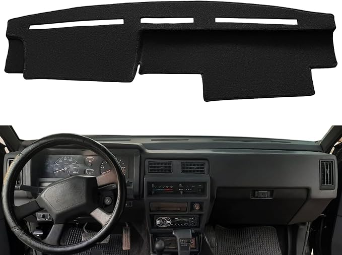 Dash Cover Mat Custom Fit for Nissan Pathfinder D21 Hardbody Pickup Truck 1986-1993, Dashboard Cover Pad Carpet Protector (Black) F77