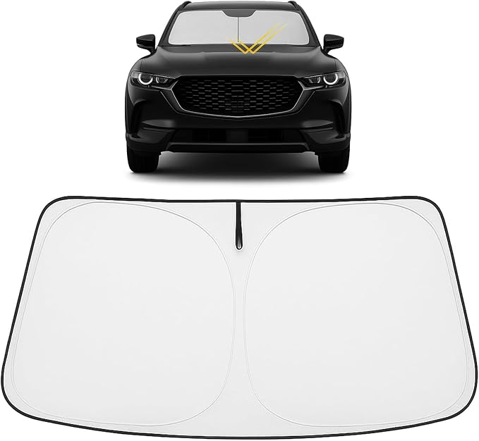 Proadsy Windshield Sun Shade for Mazda CX-50 2023 2024 2025 2026 Custom Fit Mazda CX50 SUV Foldable Front Sunshade Protector Blocks UV Rays Keep Car Cooler