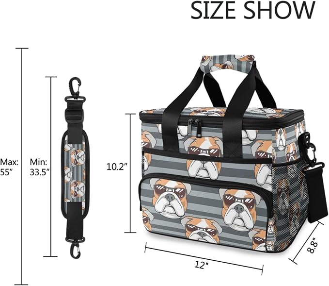 Cooler Bag Insulated Picnic Bag Large Lunch Box Reusable Tote Bag Soft Sided Portable Beach Cooler Grocery Camping