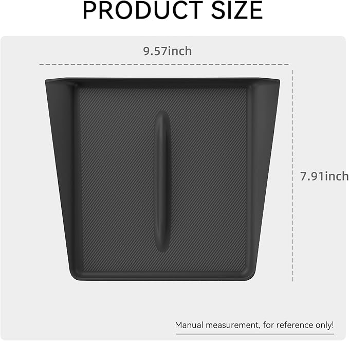 LUCKEASY Wireless Charging Pad for Tesla Model Y Juniper 2025 2026 Center Console Wireless Charger Pad Non-Slip Silicone Mat for Model Y Accessories Black (Carbon Fiber Texture)
