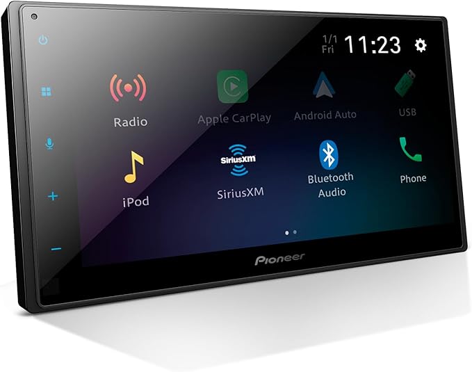 Pioneer DMH-1600NEX 6.8" Double-Din Digital Multimedia Receiver - Built in Bluetooth, Wired Apple CarPlay and Android Auto, Touchscreen, Rear Camera Input