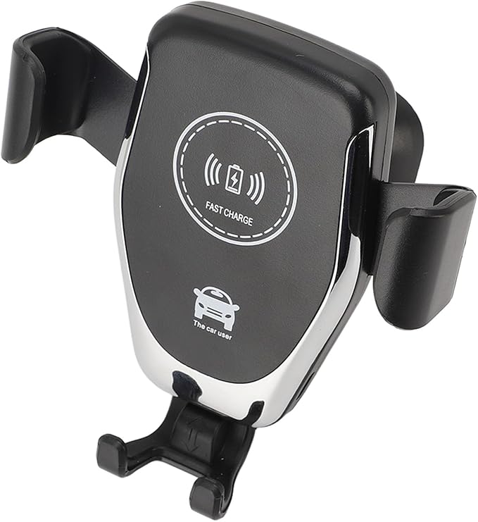 SUNGOOYUE 15W Car Wireless Charger Stand 360 Degree Rotatable Phone Holder for Car Vent D01 Black