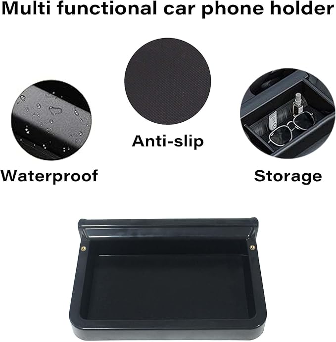 Car Phone Holder for Toyota RAV4 2019-2025 Accessories Apply to 7/8 Inch Touch Screen 15W Fast Wireless Charger Screen Fixed Clip Cell Phone Mount with Dashboard Storage Tray