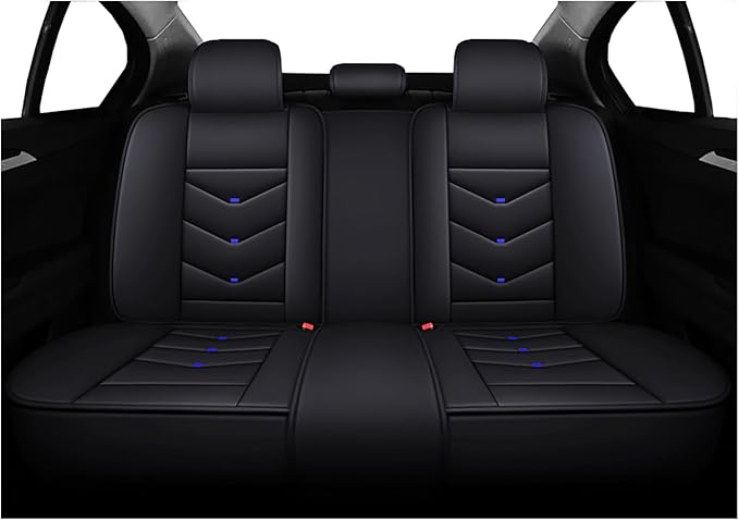 Car Seat Covers Full Set,Automotive seat Covers for Cars,Waterproof Leather seat Covers with Fixed Lumbar Support,Universal Fit for Most Cars,SUV,Trucks and Sedans