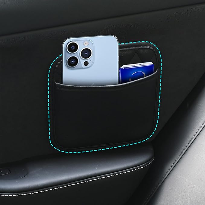 Car Leather Storage Bag Pocket Pouches for Easy Organization in Vehicle Interior Family Professional Use