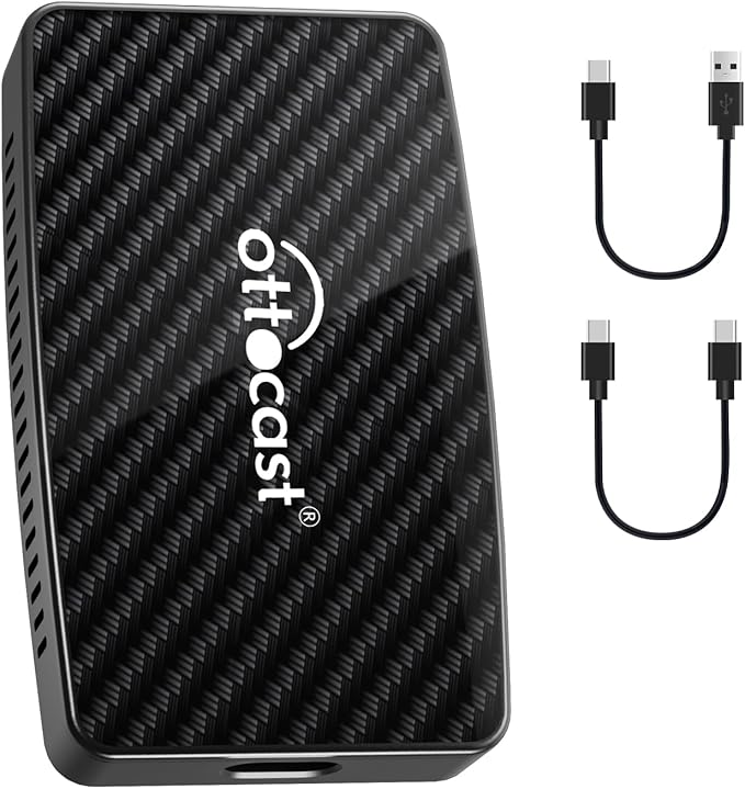 OTTOCAST Play2Video Pro- Wireless CarPlay Android Auto Adapter Built-in 4 Video Apps, Magic CarPlay Car Video AI Box Support Netflix, YouTube, IPTV, Prime Video, Spotify for Wired CarPlay Cars