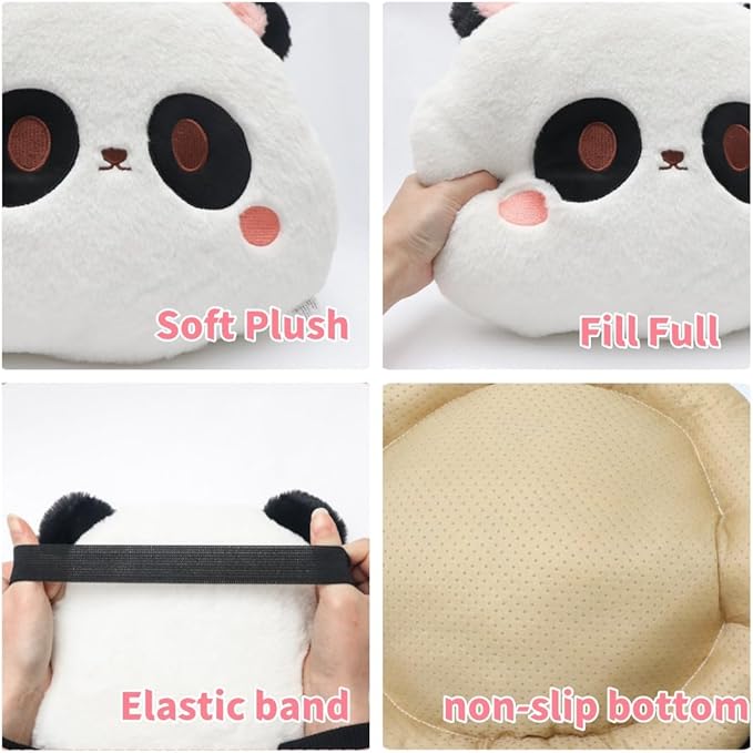 Cartoon Car Seat Cushion Lumbar Support Pillow and Neck Pillow, Cute Car Seat Pillow Headrest Pillow Back Support for Driving Fatigue Relief,for Office Chair Truck SUV (Rabbit Lumbar)