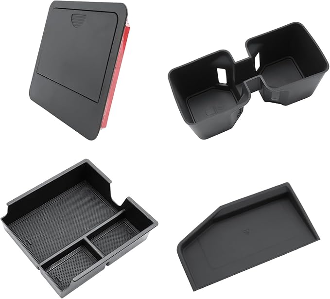 LFOTPP for GX550 Center Console Organizer for 2024 2025 GX550 Middle Armrest Storage Tray Insert(NOT FIT Cool Box), OEM Fit, Non-Slip Waterproof 4PCS Interior Accessories - (NOT FIT Cool Box)