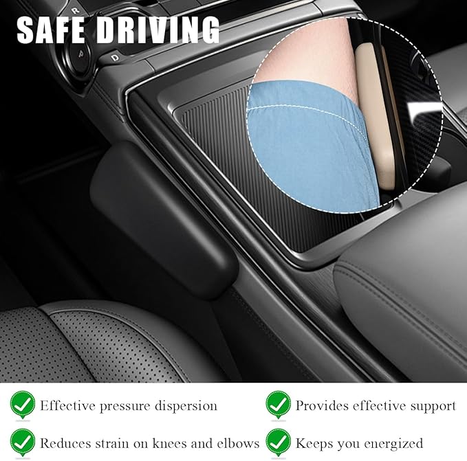 2 PCS Car Elbow Pad Arm Rest, Auto Armrest Cushion Relieves Elbow Fatigue, Automotive Door Armrest Protective Pads Suitable for Most Vehicles, Universal Car Accessories (Black)