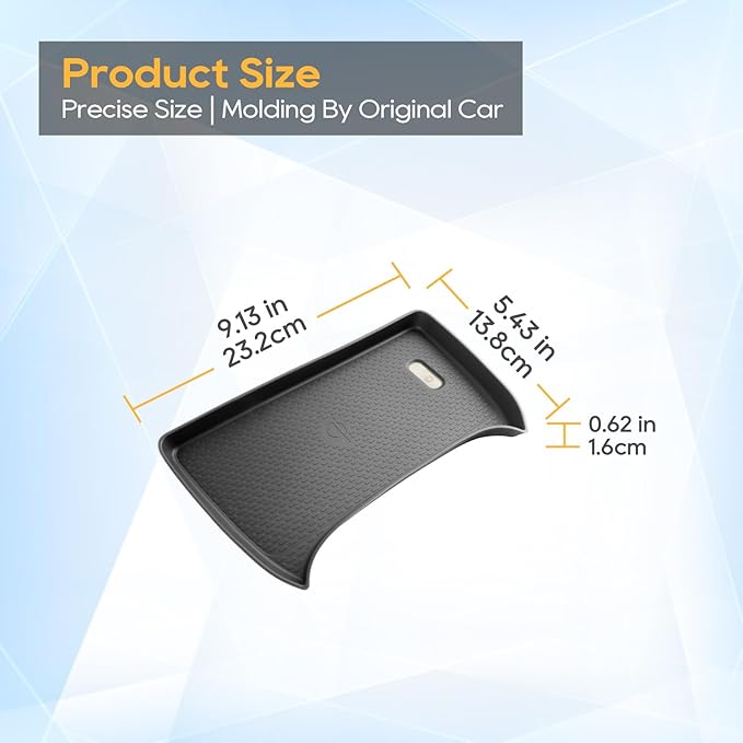 LFOTPP Center Console Wireless Charging Protective Mat for 2026 2025 2024 Subaru Crosstrek/Impreza Silicone Pad (Premium/Sport/Limited/Touring) Car Accessories Interior Black