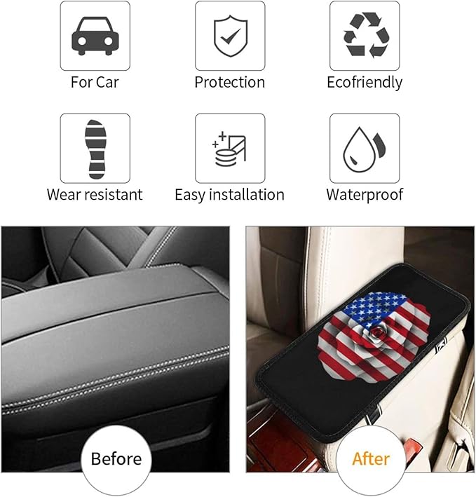 DARLEKS Car Armrest Cushion Auto Center Console Cover Pad Car Handrail Box Universal Decoration Mat