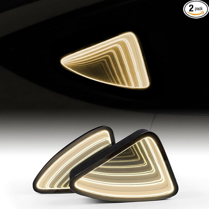 for Tesla Model Y 2019-2024 LED Rear Back Quarter Window Light Rocket Aerospace Theme Decoration Lights Kits Exterior Accessories DC 15V Warm Light