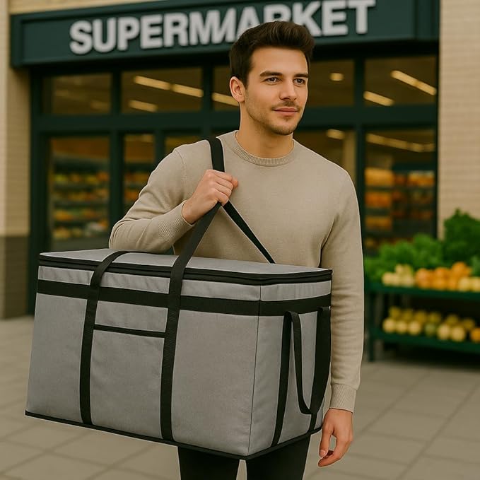 musbus 2 pack XXXL Gray Insulated Food Delivery Bag Cooler Bags Keep Food Warm Catering Therma Catering cooler bags keep food warm catering therma catering shopper accessories hot
