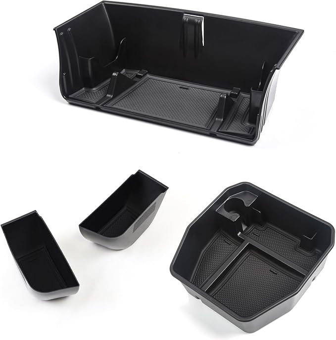 4PCS Center Console Organizer Tray Compatible with 2020-2024 Land Rover Defender 90 110 130 (ONLY for No Refrigerator Version) Armrest Storage Box Door Handle Pocket Insert Interior Accessories