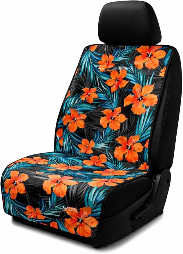 Malo’o SeatGuard Waterproof Car Seat Cover, Neoprene Universal Seat Protector for Trucks and Cars, Heavy Duty Seat Cover for Sports Gear, Dogs and Wet Clothing, Hawaiian