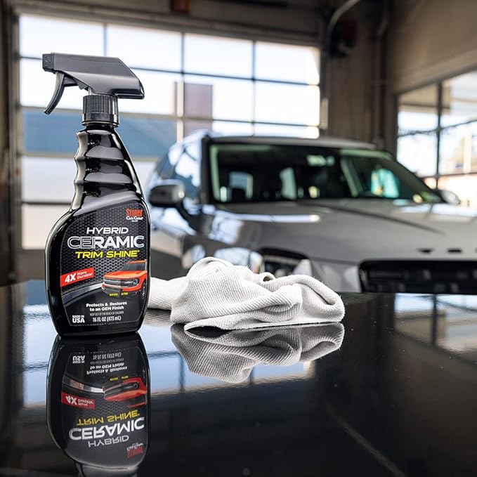 Stoner Car Care 92333-4PK Hybrid Ceramic Trim Shine – Restores Faded Plastic & Vinyl to OEM Finish, Long Lasting Water-Based UV Protection for Interior & Exterior Trim – 16 fl oz (Pack of 4)
