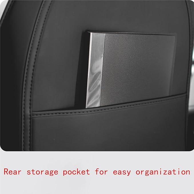 2 Pack Leather Seat Back Protector Custom for Tesla Model Y/3 Model S/X Accessories(Includes 2025 2026 Model Y & 2024-2026 Model 3 Highland), Seat Back Kick Protectors