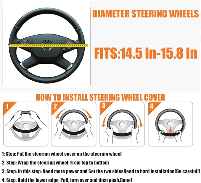 Steering Wheel Cover, Car Silicone Steering Wheel Protector, Anti-Slip Soft Odorless Wheel Covers, Universal 14-15 Inch Steering Wheel, Automotive Interior Accessories (Beige)