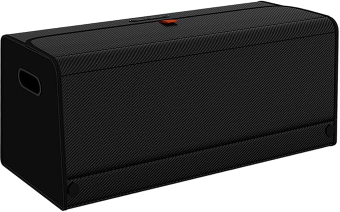 GMQ Car Trunk Organizer for SUV,Car Organizers and Storage with Collapsible Storage, Magnetic Lid Large Capacity for SUV, Truck, MPV (Carbon Black, XXL-29.5×13×12.5 IN)