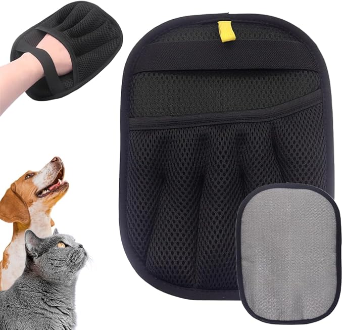 Pet Hair Remover Gloves, 2025 Upgraded Static Removal Gloves for Pet Hair, Cat & Dog Hair Removal Tool for Couch, Furniture, Carpet, Car Seat, Pet Grooming (1 Pack)