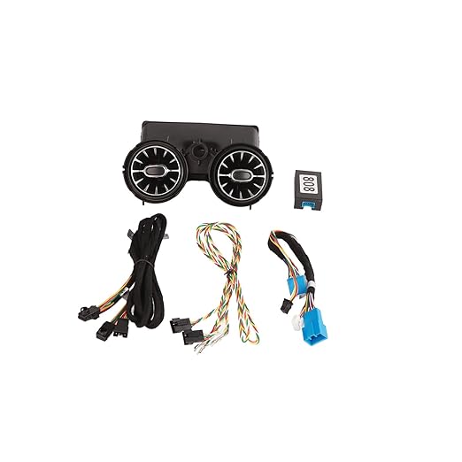 Rear LED Turbine Air Vent Kit, 64 Color Ambient Lighting, Ideal Cooling System Upgrade Replacement, 2019 2021 GLC C Class X253 W205 Fit